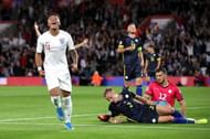 Sancho, the youngest of England's trident, netted a brace to score his first international goals at senior level